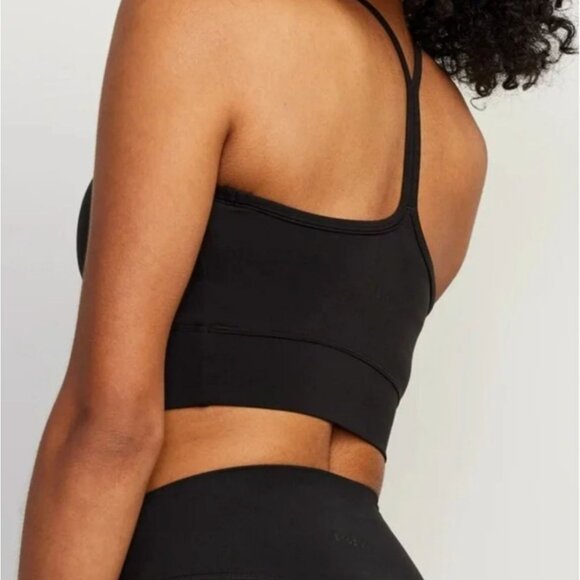 NWT STORI Legend Cropped Shelf Tank Sz 2 Longline Sports Bra Racerback Neutral - Picture 2 of 3